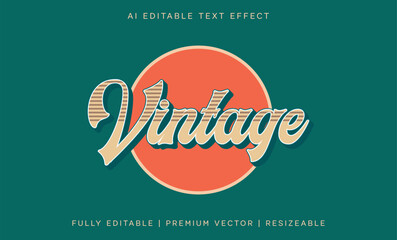 vintage editable typography, vintage retro text effect, vintage stripe line font letters © Frenzy Studio