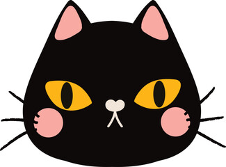 Cute spooky cat halloween illustration