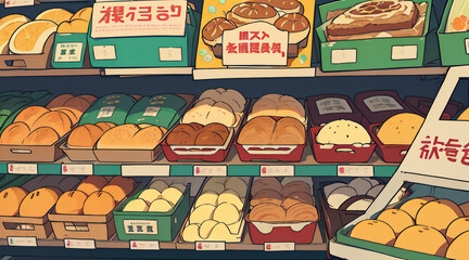 パン屋のイラスト