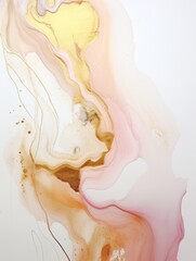 Fototapeta premium Marble Gold Watercolour