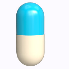 3d realistic capsule endering, medicine design element
