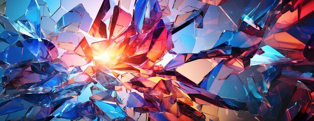 Abstract background with broken glass