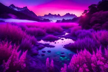 Fototapeta premium sunrise in the mountains