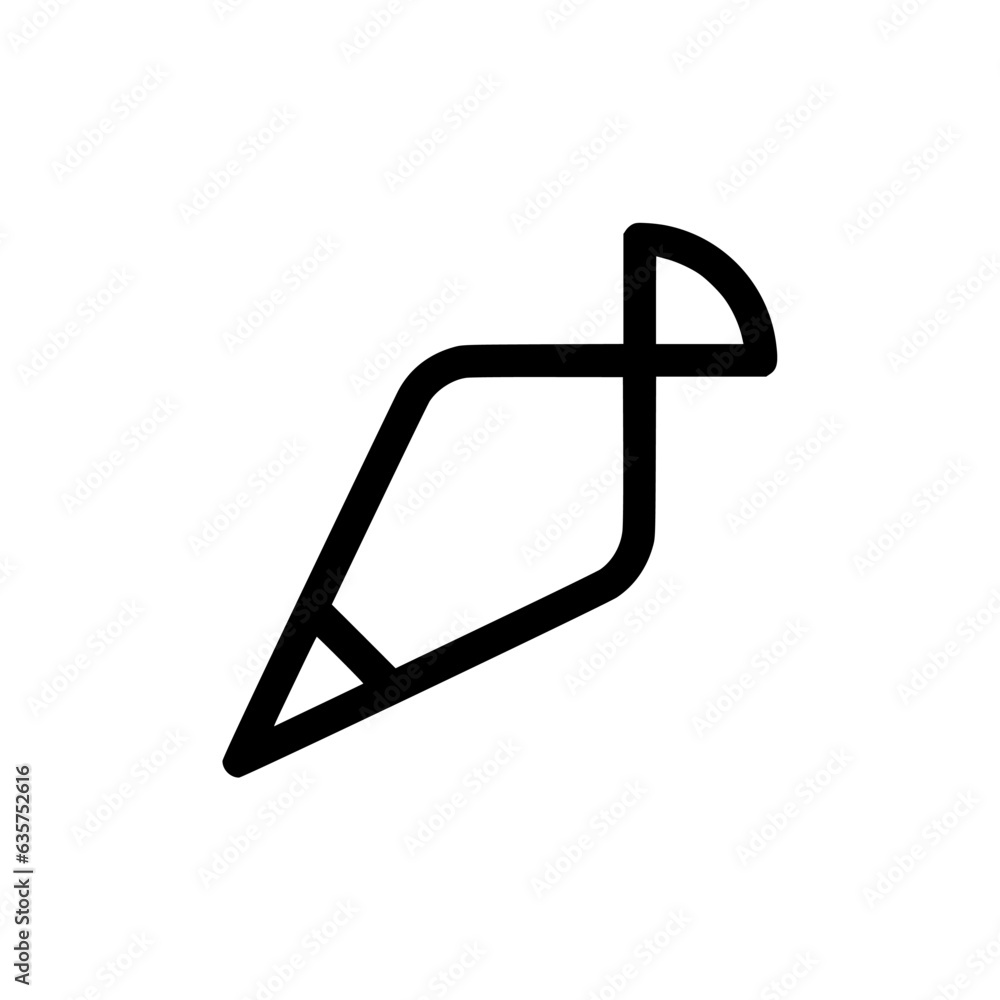 Poster piping bag icon vector. linear style sign for mobile concept and web design. piping bag symbol illus