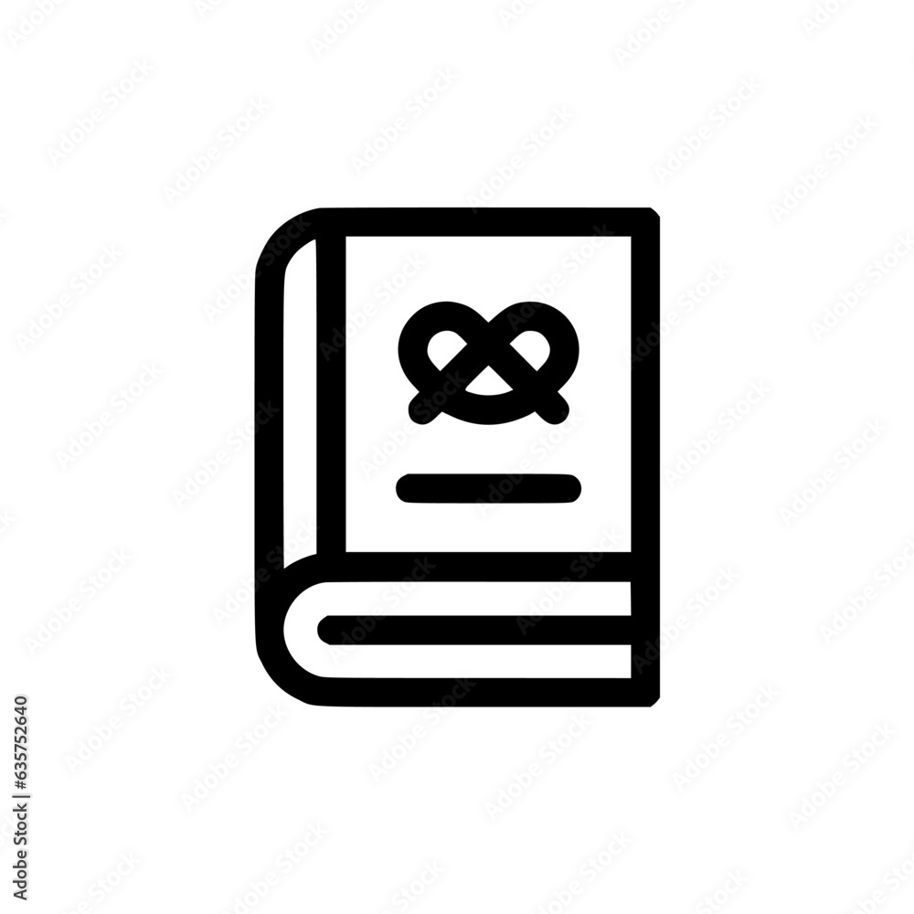 Poster recipe book icon vector. linear style sign for mobile concept and web design. recipe book symbol ill