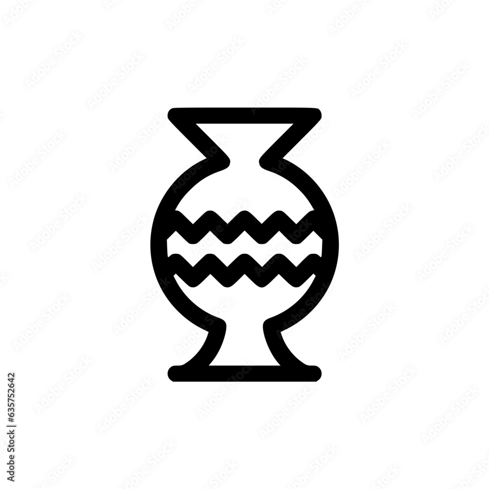 Poster vaze icon vector. linear style sign for mobile concept and web design. vaze symbol illustration. pix