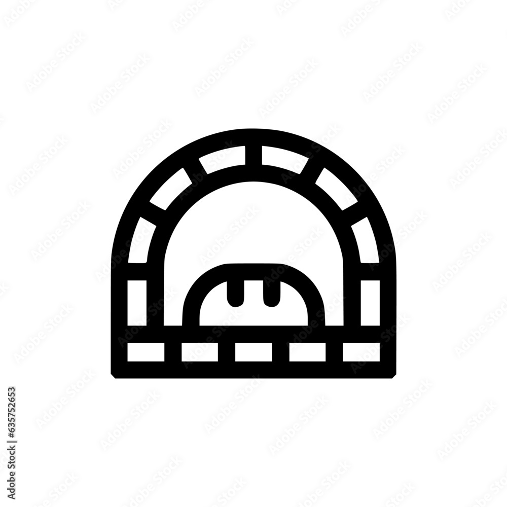 Poster bake icon vector. linear style sign for mobile concept and web design. bake symbol illustration. pix