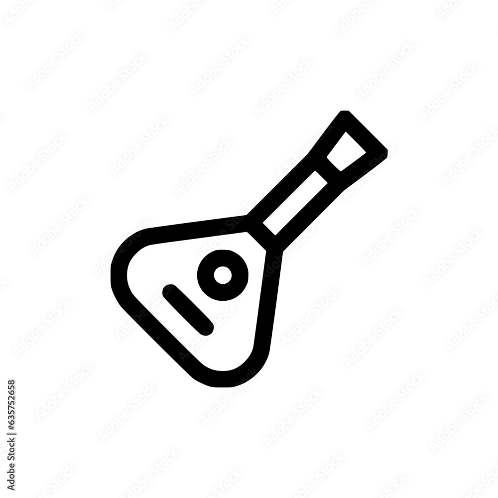 Poster balalaika icon vector. linear style sign for mobile concept and web design. balalaika symbol illustr