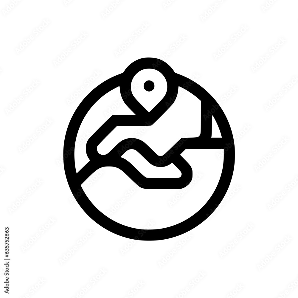 Poster europe icon vector. linear style sign for mobile concept and web design. europe symbol illustration.