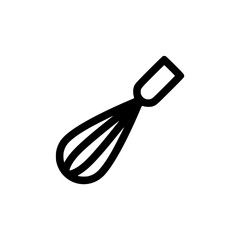 Whisk icon vector. Linear style sign for mobile concept and web design. Whisk symbol illustration. Pixel vector graphics - Vector.
