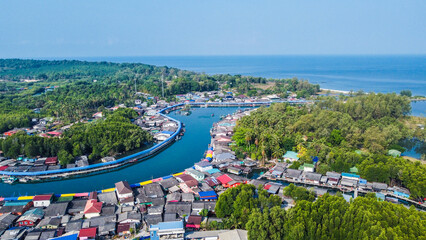 Obraz premium Beautiful aerial view to tropical region thailand