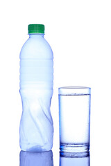 bottle of water isolated on white.