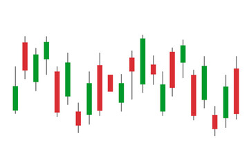 Trade chart candles stock, finance data market, vector illustration.
