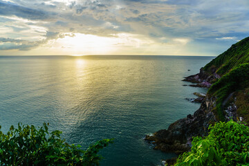 Beautiful sunset above the sea