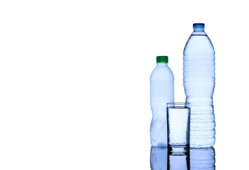 bottle of water isolated on white.