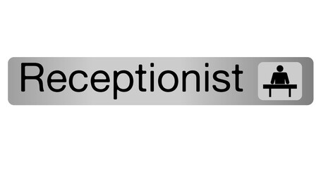 receptionist sign illustration
