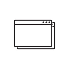 browser window icon vector