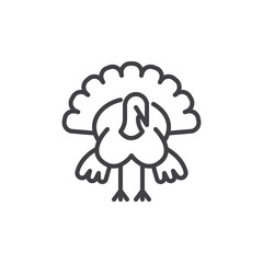 Thanksgiving Turkey line icon