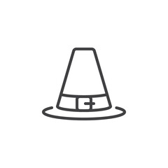 Pilgrim Hat line icon