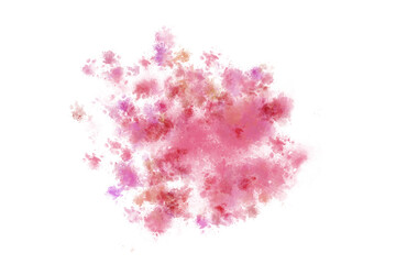 Red pink watercolor elements splashed 