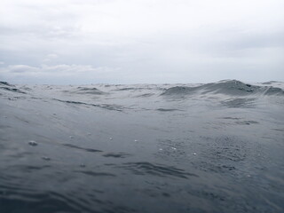 Fototapeta na wymiar Echoes of Solitude: Embracing Loneliness by the Sea under Cloud-Draped Skies