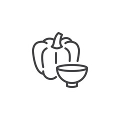 Pumpkin Soup line icon