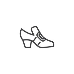 Pilgrim shoes line icon