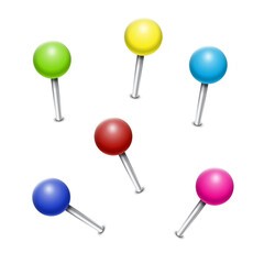 Set of colorful map markers / Map pointer / Location  icon. Concept of route, landmark, adventure, explore or travel. Vector illustration.