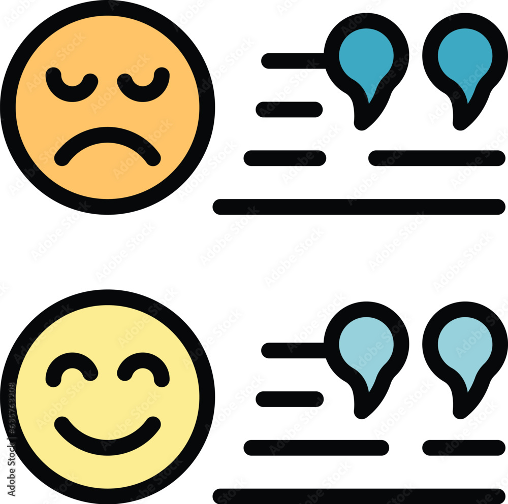 Sticker digital reference icon outline vector. support report. user web color flat