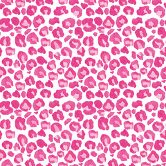 seamless pattern with pink leopard print