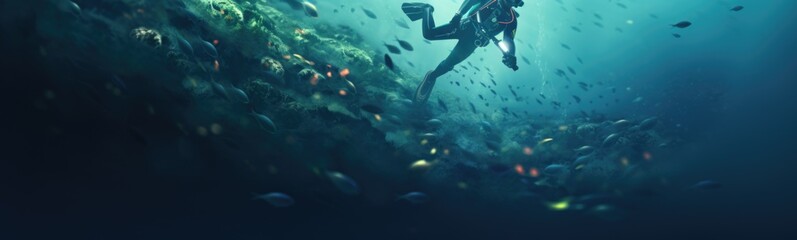Diving concept banner