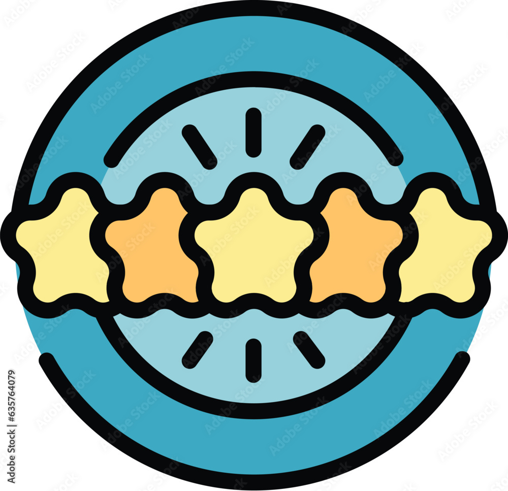 Poster client feedback icon outline vector. online report. user web color flat