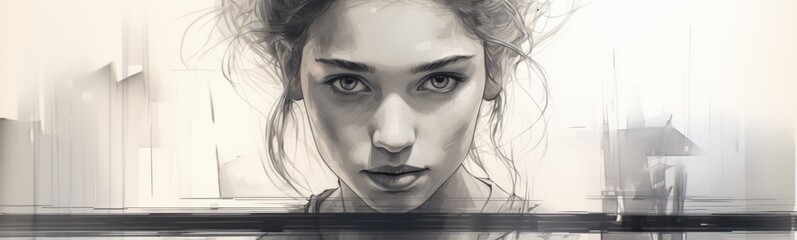 Obraz premium Pencil drawing banner