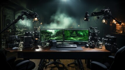 A video production setup for digital marketing content. AI generated