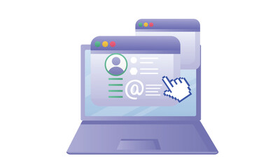 Fototapeta premium Social media marketing color.on white background.Vector Design Illustration.