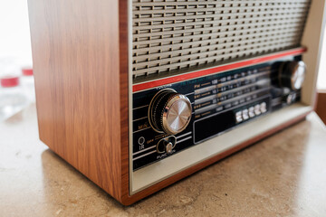 grungy retro radio.
