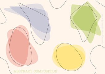 Abstract background with deformed shapes and lines. A simple color composition for posters, posters, banners, covers