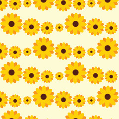 Creative modern seamless sunflower pattern design