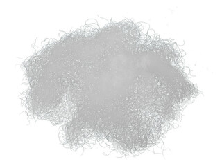 Artificial fiber for filling pillows and blankets, holofiber, isolated
