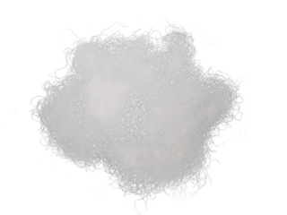 Artificial fiber for filling pillows and blankets, holofiber, isolated