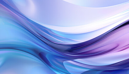 3D Render Of An Abstract Waves Purple and blue background