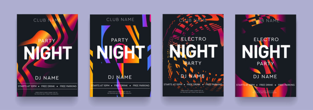 Abstract 3D Music Festival for Dance Party, Disco, Club Invitation, Festival Poster, and Flyer. Featuring Vibrant Vector Illustrations for a Hot Night Dance Party.