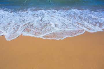 sand beach with waves