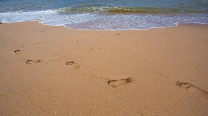 footprints on the beach