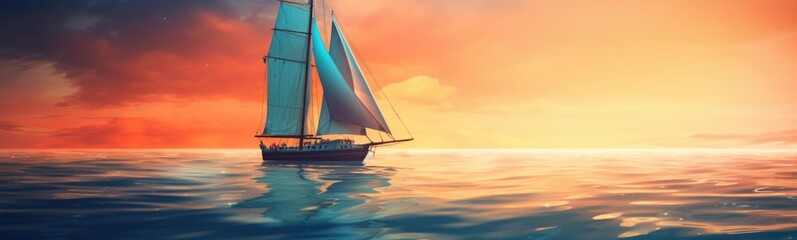 Sailing boat banner