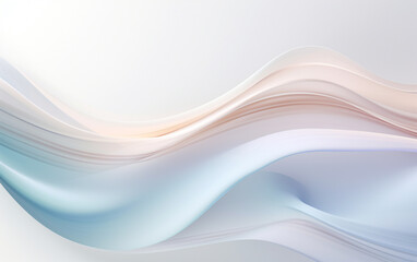 Fototapeta premium Simple white background with smooth lines in light