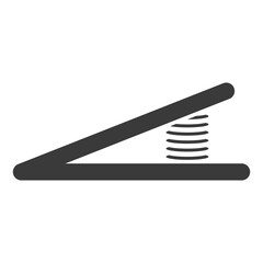 Springboard glyph icon isolated on white background.Vector illustration.