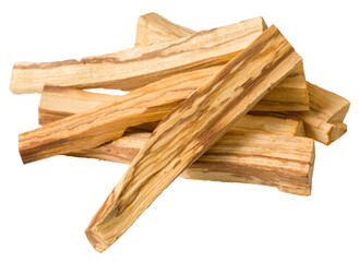 Palo santo wood sticks isolated on white background.