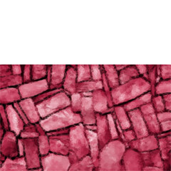 The wall natural stone, the masonry is stone on cement. Concept - stone wallpaper, background and decor, Viva Magenta color background