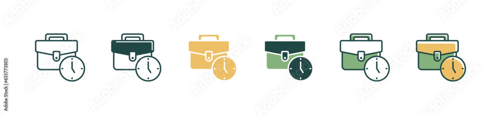 Aufkleber project deadline time management icon vector business working timeline process service signs illustr